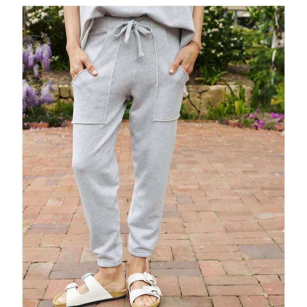Frank & Eileen EAMON Triple Fleece Jogger in Grey Melange sz Large
